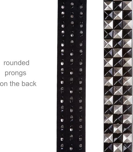 Beltiscool Snap On 1 1/2" Black & Silver Checkerboard Punk Rock Studded Belt in Saudi Arabia