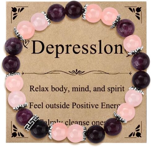 Birthday Christmas Gifts for Women Men Lucky Charm Bracelet for Son Daughter Natural Stone Protection Bracelets for Friends in Saudi Arabia