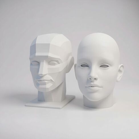 2 Pack Planar Head و Human Head صنع 100 ٪ في الولايات المتحدة وشيبس Sameday ، والفضة الملونة ، و 5 بوصات 12.7 سم ، وتعلم طائرات الرأس ، والرسم البشري والفني. in Saudi Arabia