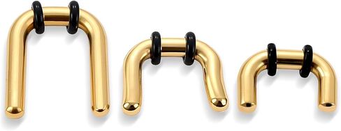 BodyBonita U-Shaped Septum Rings 3Pcs, G23 Titanium Nose Rings Hoops for Women Men, 8/10/12/14/16G Hanger Septum Ring Jewelry Retainer Piercing Jewelry with Fixed Rubber Stopper in Saudi Arabia