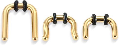 BodyBonita U-Shaped Septum Rings 3Pcs, G23 Titanium Nose Rings Hoops for Women Men, 8/10/12/14/16G Hanger Septum Ring Jewelry Retainer Piercing Jewelry with Fixed Rubber Stopper in Saudi Arabia