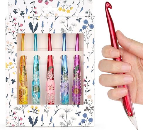 Aeelike Large Crochet Hooks, 39 PCS Crochet Hooks Set Including Ergonomic Crochet Hooks (6.0mm-12.0mm) & Huge Crochet Needles with Crystal Design (12.0mm-25.0mm) for Blanket Chunky Yarn in Kuwait