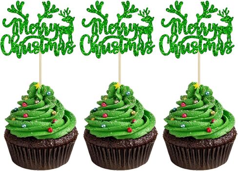 24Pcs Christmas Gingerbread Man Cupcake Toppers Glitter Gingerbread Man Boy or Girl Cupcake Picks for Merry Christmas Baby Shower Gender Reveal Birthday Party Cake Decorations Supplies in Saudi Arabia
