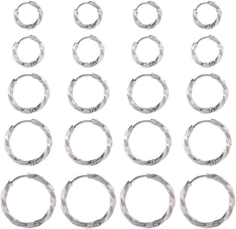 Sunnyclue 1 Box 20pcs REAL 18K GOLD BRASS PRASS HUGGIE HOOP أقراط مستديرة من القرط السنانير السقوط المعدني قفل الأذن الأطواق الأطواق مع إغلاق المزلاج لإغلاق المجوهر in Kuwait