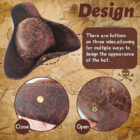 4 Pcs Pirate Costume Cosplay Accessories Corset Belt for Adult Women Tricorn Pirate Captain Hat Corset Belt Eye Patch Necklace Jewelry Outfits for Halloween Accessories in Saudi Arabia