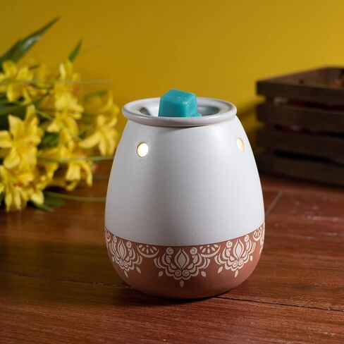 Scentsationals Wax Warmer Bohemian Collection, Scented Wax Cube Melter, Electric Fragrance and Oil Burner, Wickless Candle Air Freshener, Indoor Home Decor, House Decoration Year Round Pressed Boho in Saudi Arabia