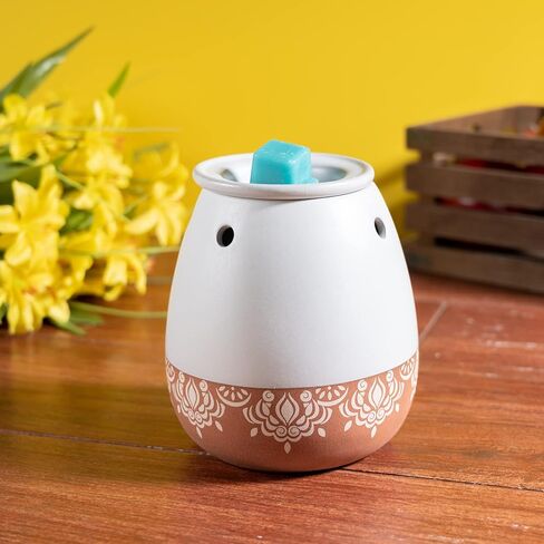 Scentsationals Wax Warmer Bohemian Collection, Scented Wax Cube Melter, Electric Fragrance and Oil Burner, Wickless Candle Air Freshener, Indoor Home Decor, House Decoration Year Round Pressed Boho in Saudi Arabia