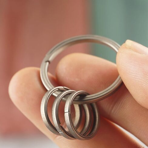 TC4 Titanium Key Rings - 3 Sizes (30mm/25mm/20mm) Heavy Duty Keychain with Secure Lock in Saudi Arabia