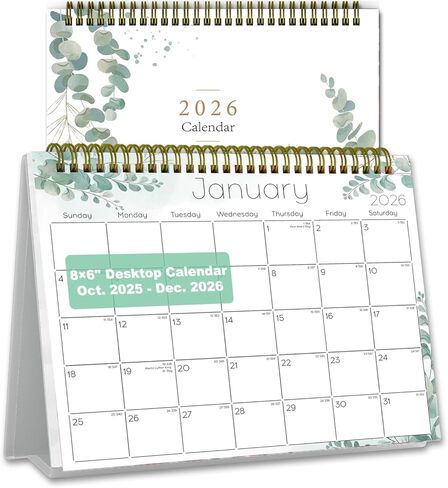 تقويم مكتبي صغير 2025 - تقويم مكتبي قائم 2025، أكتوبر. 2024 - ديسمبر. 2025، 8 بوصة × 6 بوصة، تقويم مكتبي قابل للطي شهريًا مع قائمة المهام، مخطط تقويم مكتبك الشخصي للمكتب المنزلي in Kuwait