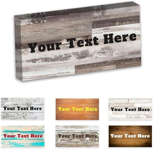 CCWACPP Custom Quotes Wall Decor Personalized Rustic Sign Text Canvas Prints for Farmhouse, Home, Living Room, Bedroom and Kitchen (Scale 3) in Saudi Arabia