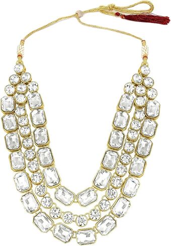 Aheli Layered Long Necklace & Dangle Earring Bharatanatyam jewellery set for Women in Saudi Arabia