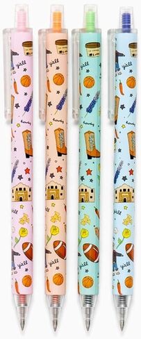 Teaching is a Work of Heart Gel Pen Set, Gel Pens for Journaling, Set of 4 Click-Style Colored Pens for Note Taking, Cute School Supplies Aesthetic, Gifts for Teachers in Saudi Arabia