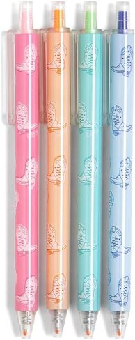 Teaching is a Work of Heart Gel Pen Set, Gel Pens for Journaling, Set of 4 Click-Style Colored Pens for Note Taking, Cute School Supplies Aesthetic, Gifts for Teachers in Saudi Arabia