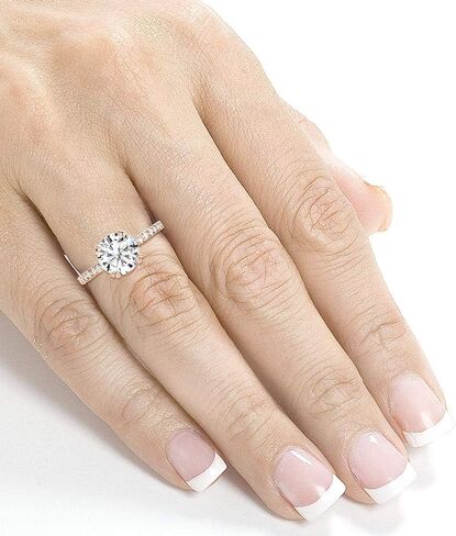 Kobelli Moissanite and Lab Grown Diamond Engagement Ring 1 3/4 CTW 14k Rose Gold (GH/VS, DEF/VS) in Saudi Arabia