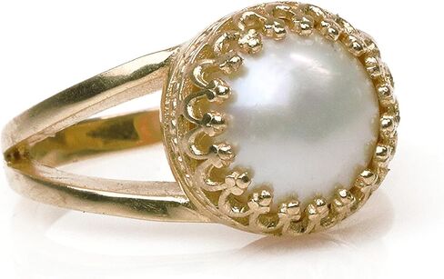 Trendsetting June Birthstone Jewelry – 10mm Freshwater Pearl in 14K Gold-Filled Solid Band – Artisan-Made for Parties, Office & Casual Wear – Sizes 3-12.5 in Saudi Arabia