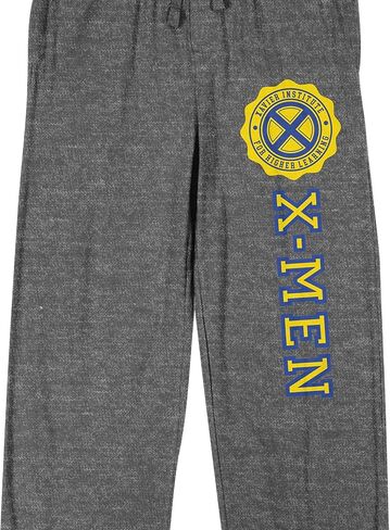بنطال بيجامة نوم رجالي من X-Men Classic Xavier Institute للتعليم العالي باللون الرمادي المنقط in Kuwait
