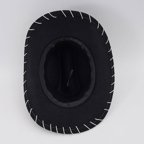 Cowboy Hat with Belt Rhinestone Bridal Shower Hat Crystal Hat for Club Stage, white in Saudi Arabia