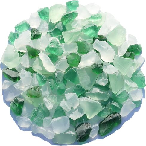 Sea Glass Block - 2.1LB Turquoise Frosted Vase Filler and Aquarium Ornament, DIY Craft Supplies for Art, Beach Weddings, and Home Decor in Saudi Arabia