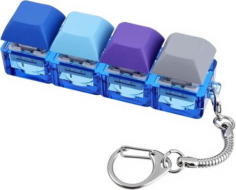 Keyboard Fidget Clicker Keyboard Fidget Keychain of 4 Colors Decompression Keycap Button Stress Relief Gifts for Adult Men Women to Relief Stress Pass Time in Saudi Arabia