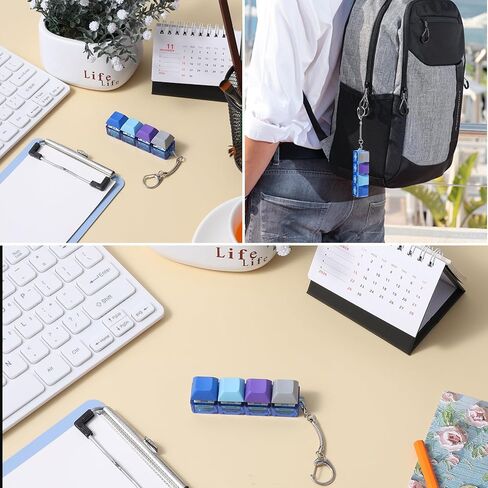 Keyboard Fidget Clicker Keyboard Fidget Keychain of 4 Colors Decompression Keycap Button Stress Relief Gifts for Adult Men Women to Relief Stress Pass Time in Saudi Arabia