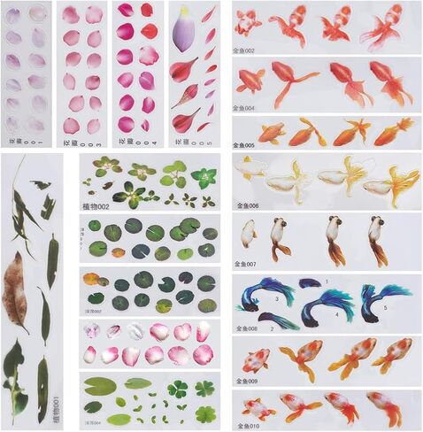 Olycraft 35 Sheets 3D Goldfish Film Stickers - Koi Pond Paint in Saudi Arabia