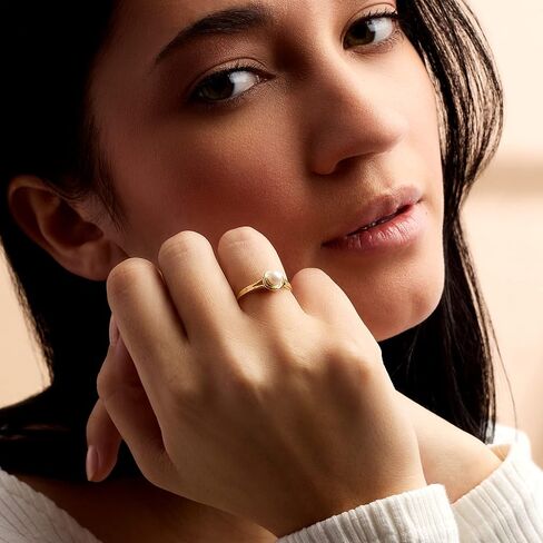 Pure Collection by Ross-Simons 4.5-5mm Cultured Pearl Ring in 14kt Yellow Gold in Saudi Arabia