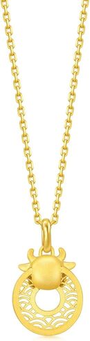CHOW SANG SANG 999 24K Gold Chinese Gifting Collection Price-by-Weight 2.62g Gold Zodiac Animal Ox Pendant for Women 94409P | [Not Include the Necklace] in Saudi Arabia