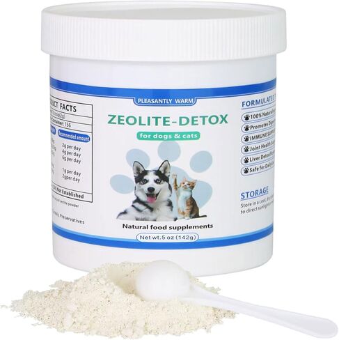 Natural Zeolite Detox Powder for Dogs & Cats – Digestive Health Support, Immune Booster, Toxin Removal – Easy-Mix 11oz Pet Supplement in Kuwait