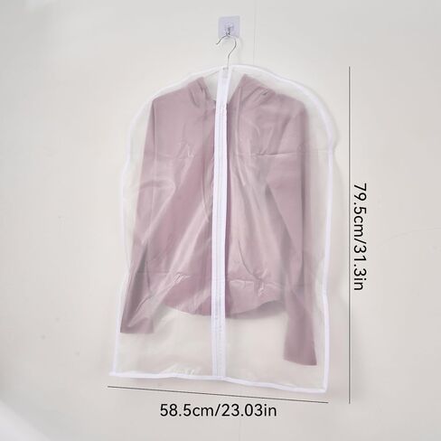 23" All Clear Garment Bags for Hanging Clothes Clothes Coats in Saudi Arabia