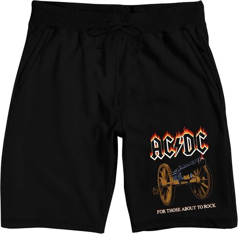 شورت بيجامة نوم أسود للرجال من Bioworld ACDC Cannon in Kuwait
