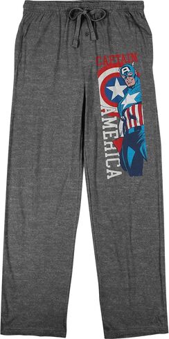 Marvel Comics Presents Captain America Men's Graphite Heather Sleep Pajama Pants in Saudi Arabia