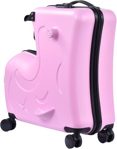 20 Inch Kids Ride On Travel Suitcase, Rolling Luggage with Wheels Carry Trolley Luggages with Password Lock, Children's Ride On Trolley for Children's Day Gift, Festival Gift in Saudi Arabia