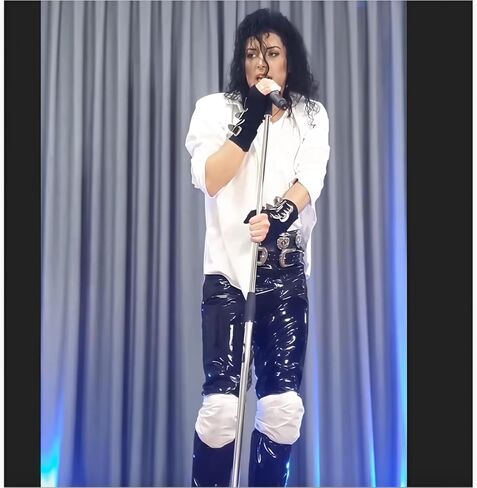 Punk Who'sBAD Impersonator Black Cotton Arm Sleeves with Adjustable Metal Buckles Glove- 11 inches Long, Collectible, Adult-Sized Stage Accessories in Saudi Arabia
