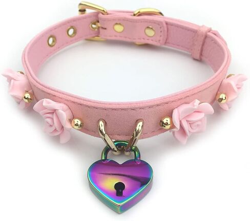 Succuba Handmade Padlock Flower Choker Collar Necklace for Women and Men in Saudi Arabia