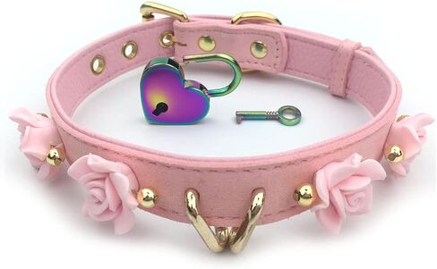 Succuba Handmade Padlock Flower Choker Collar Necklace for Women and Men in Saudi Arabia