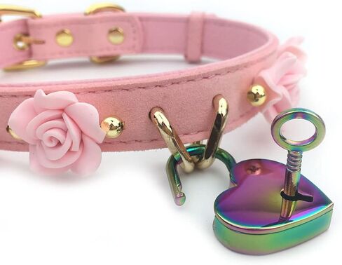 Succuba Handmade Padlock Flower Choker Collar Necklace for Women and Men in Saudi Arabia