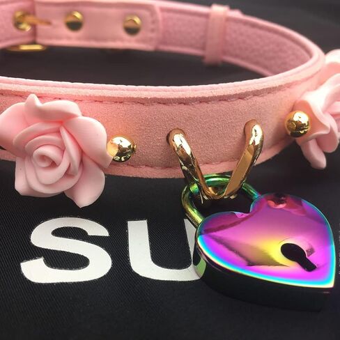 Succuba Handmade Padlock Flower Choker Collar Necklace for Women and Men in Saudi Arabia