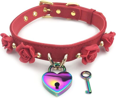 Succuba Handmade Padlock Flower Choker Collar Necklace for Women and Men in Saudi Arabia