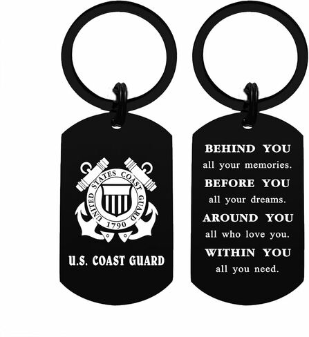 Gezxin Christmas for Coast Guard Gifts, USCG Birthday Graduation Fathers Day Valentines Easter Keychain for Men Him in Saudi Arabia