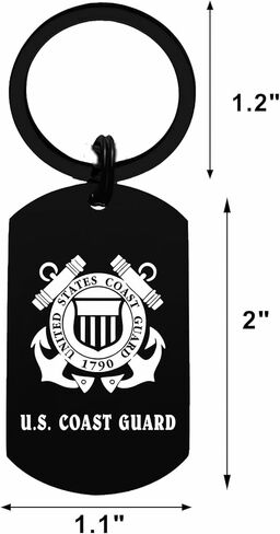 Gezxin Christmas for Coast Guard Gifts, USCG Birthday Graduation Fathers Day Valentines Easter Keychain for Men Him in Saudi Arabia