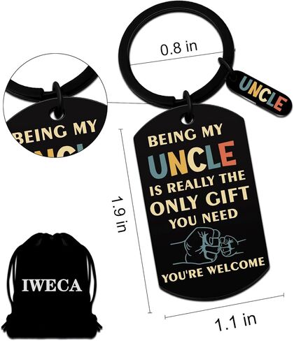 Uncle Gifts From Nephew Niece Best Uncles Birthday Gifts For Man Fathers Day Christmas Gift For Him Being My Uncle Is Really The Only Gift You Need Keychain in Saudi Arabia