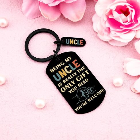 Uncle Gifts From Nephew Niece Best Uncles Birthday Gifts For Man Fathers Day Christmas Gift For Him Being My Uncle Is Really The Only Gift You Need Keychain in Saudi Arabia