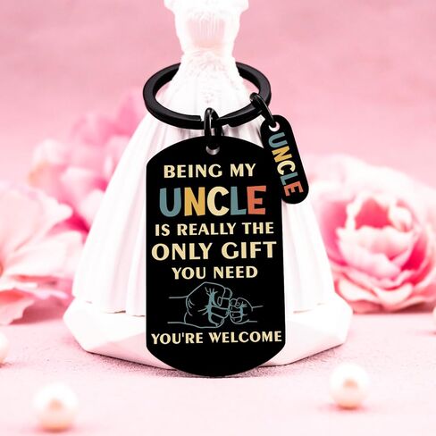 Uncle Gifts From Nephew Niece Best Uncles Birthday Gifts For Man Fathers Day Christmas Gift For Him Being My Uncle Is Really The Only Gift You Need Keychain in Saudi Arabia