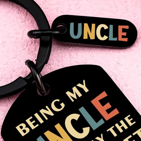 Uncle Gifts From Nephew Niece Best Uncles Birthday Gifts For Man Fathers Day Christmas Gift For Him Being My Uncle Is Really The Only Gift You Need Keychain in Saudi Arabia