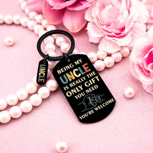 Uncle Gifts From Nephew Niece Best Uncles Birthday Gifts For Man Fathers Day Christmas Gift For Him Being My Uncle Is Really The Only Gift You Need Keychain in Saudi Arabia