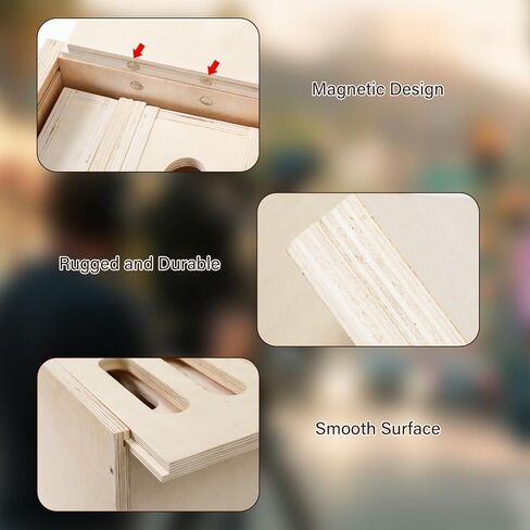 Modern Wooden 5 Size Photography Apple Box Set with Storage Bag, 5 in 1 Nesting Apple Boxes with Magnetic Lid, Stackable for Supporting Height-Adjusting Photo Studio Film and Photography in Saudi Arabia