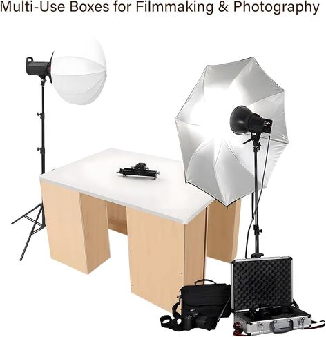 Modern Wooden 5 Size Photography Apple Box Set with Storage Bag, 5 in 1 Nesting Apple Boxes with Magnetic Lid, Stackable for Supporting Height-Adjusting Photo Studio Film and Photography in Saudi Arabia