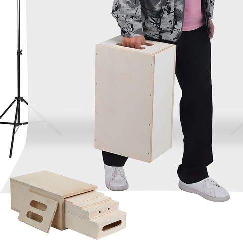 Modern Wooden 5 Size Photography Apple Box Set with Storage Bag, 5 in 1 Nesting Apple Boxes with Magnetic Lid, Stackable for Supporting Height-Adjusting Photo Studio Film and Photography in Saudi Arabia