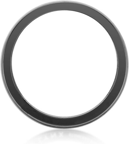 Metro Jewelry Black Zirconium Rainbow Inside Band Ring for Men - 8 MM Wide Band - Anniversary Ring Size 8 to 12 in Saudi Arabia