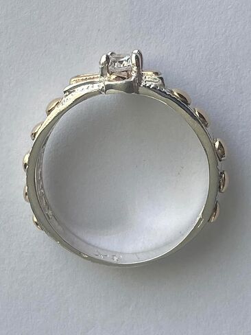 QURI Unisex Rosary ring Solid silver 925 and 10K-Gold-Laminated in Saudi Arabia